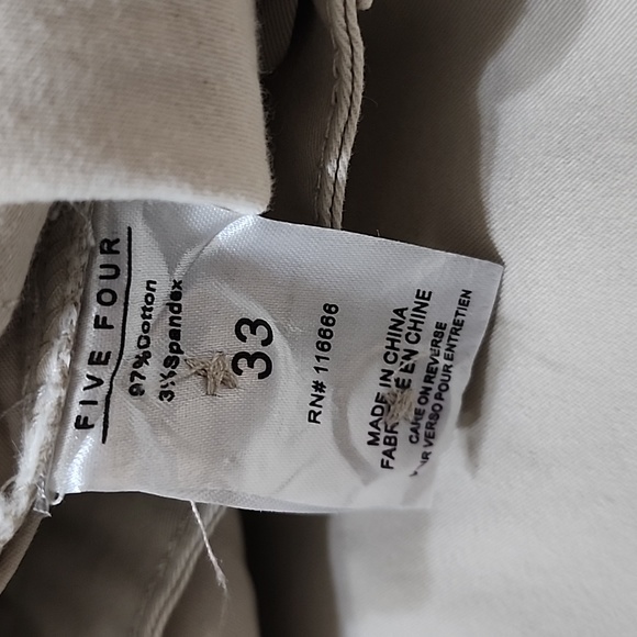 NWT Five Four Cali Straight Chinos Taupe Pants W 33 - Picture 10 of 10